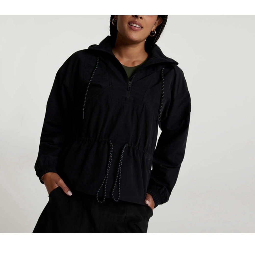 CALIA Women's Hooded Windbreaker Sz‎ XL Pure Black